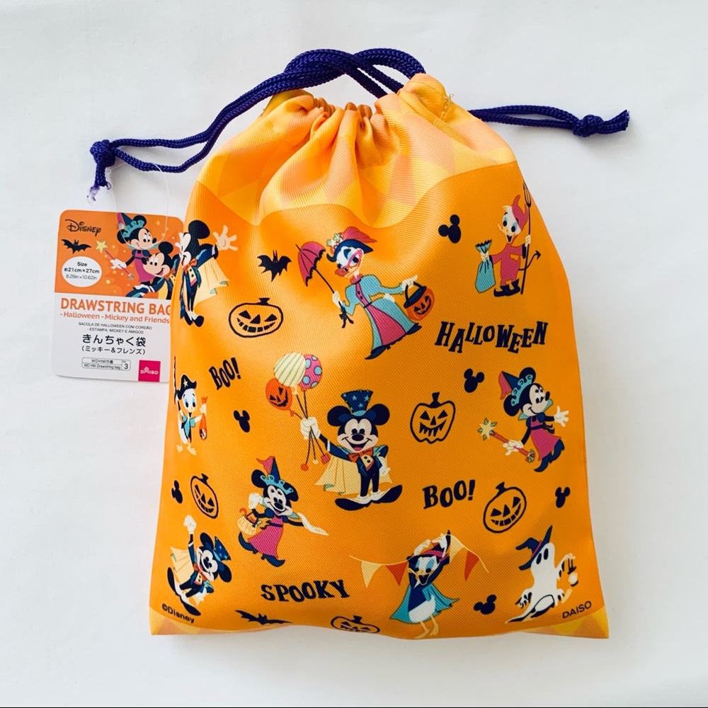 Disney Halloween Orange Drawstring Bag